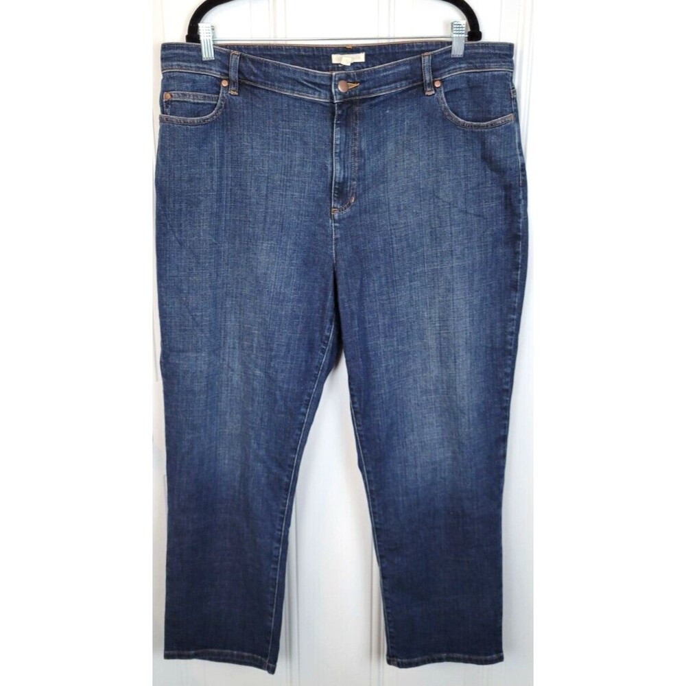 Eileen Fisher Plus Size High Rise Straight Leg Jeans Size 18
